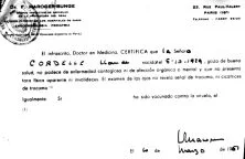 Certificat Médical de Claude