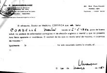 Certificat Médical de Martin