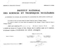 Mon diplôme d'ingénieur en génie atomique