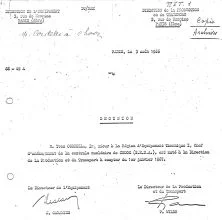 1ère décision, transfert de l'Equipement à la Production à la date du 1er janvier 1967