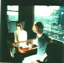 Renaud et Claude dans le train