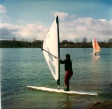 Planches à voiles sur le lac de Tours,