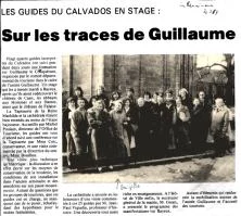 Ma cousine Brigitte Gambier est guide à Caen, "La Renaissance" mars 87