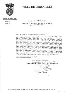 Acte de Décès