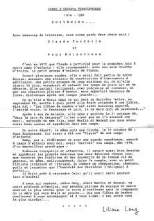 lettre de Liliane Lang
